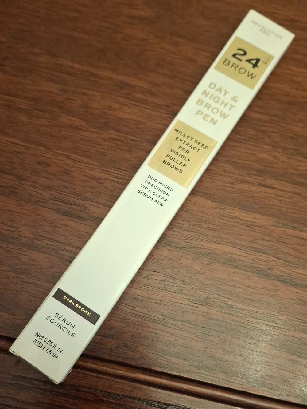 Revolution 24hr Brow Day & Night Brow Pen 1.6ml - Dark Brown